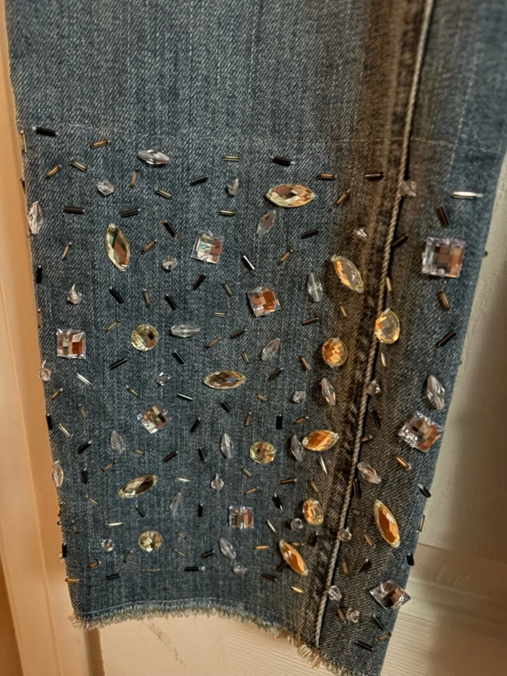 For the Republic Denim jeans straight leg gems jewels ankle women's size 12 / 30 - Picture 3 of 5